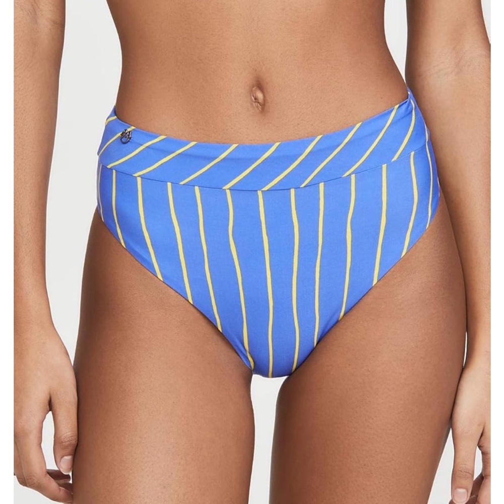 Blue Striped Women's Swim Bottom